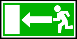 Emergency exit arrow